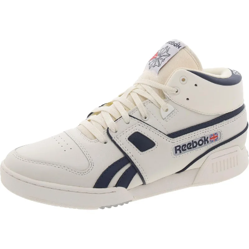 Men's Flexible Sole Shoes WORKOUT PRO MID Mens Leather Trainer Running & Training Shoes