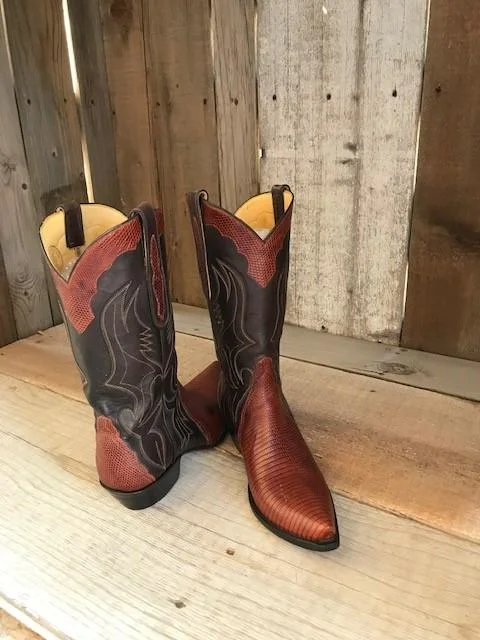 Men's Comfortable Shoes Cognac Lizard & Kangaroo Tres Outlaws Men's Classic Boot 3307@