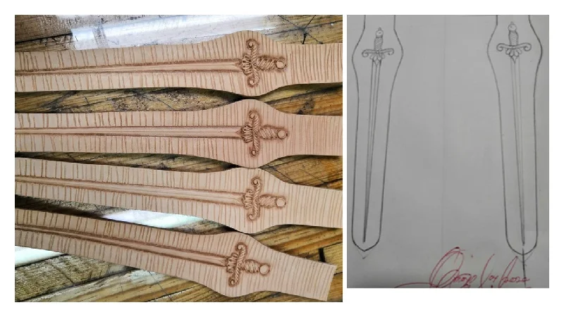 Men's Casual Shoes Sword - Sketch Transfer -Leather