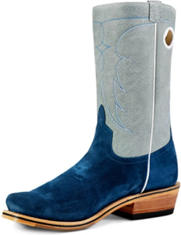 Men's Sporty Boots Horse Power Grey Sinsation Blue Suede Boot