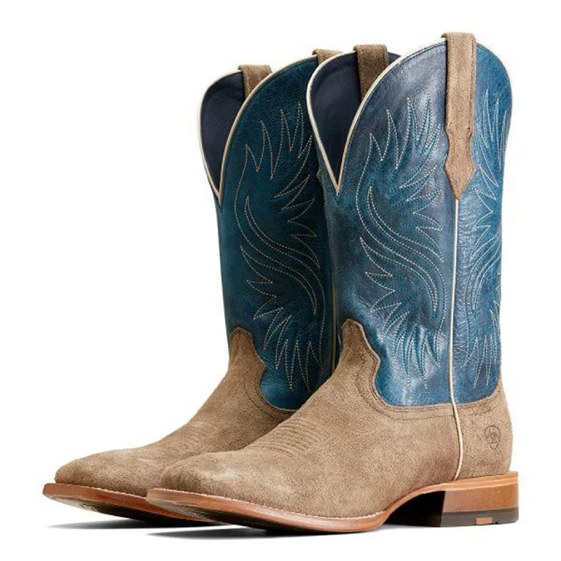 Men's Flexible Boots Ariat Men's Roughout/Blue Rock Ridge Boots