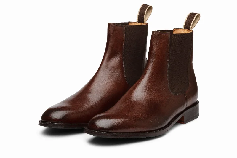 Men's Reinforced Sole Shoes Chelsea Boot - Dark Brown
