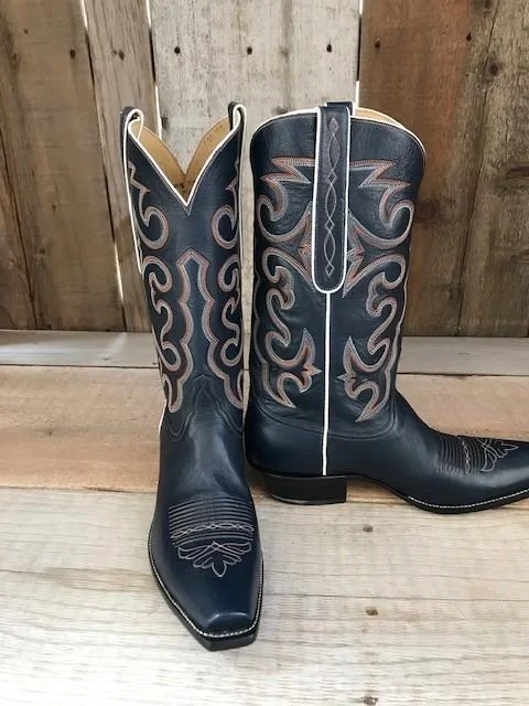 Men's Temperature-Regulating Shoes Navy Kangaroo Tres Outlaws Men's Classic Boot 3784@ Men's Temperature-Regulating Shoes Navy Kangaroo Tres Outlaws Men's Classic Boot 3784@