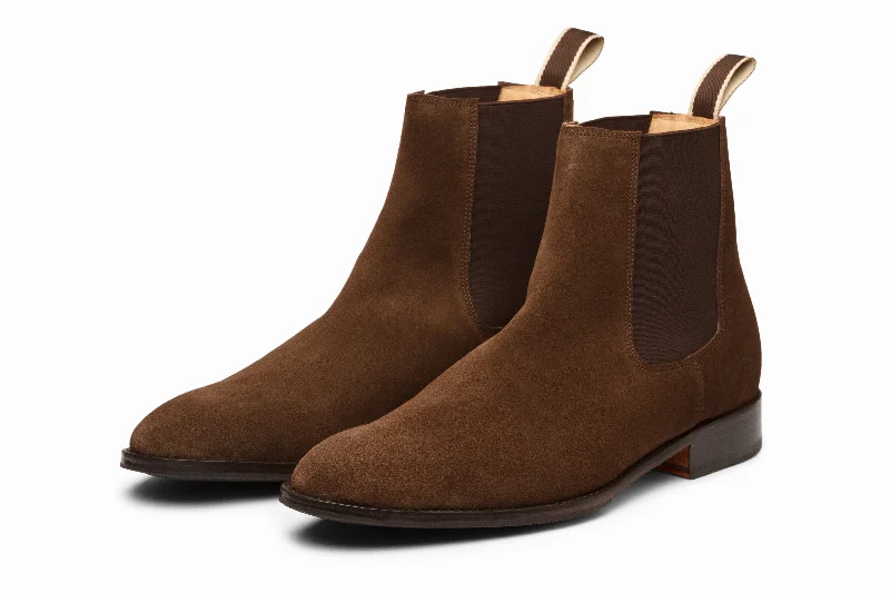Men's All-Day Wear Boots Chelsea Boot - Dark Brown Suede