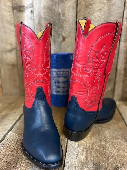 Casual Shoes For Everyday Wear Buffalo Navy & Red Stitched Tres Outlaws Boot Men's Classic 3633 Casual Shoes For Everyday Wear Buffalo Navy & Red Stitched Tres Outlaws Boot Men's Classic 3633