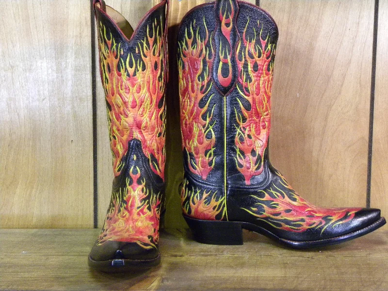 Men's Modern Boots Super Flames  Tres Outlaws Men's Classic 3708
