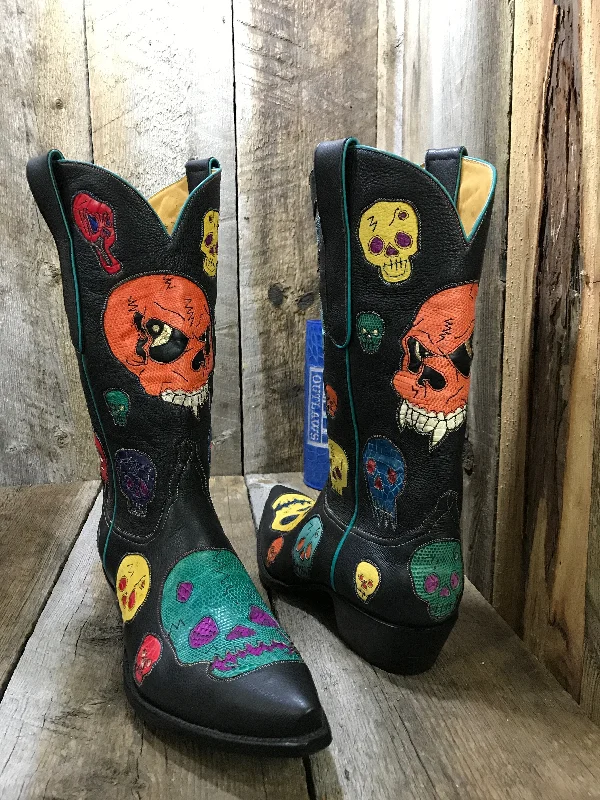 Men's Trendy Shoes Sold Out Bubbling Skulls Tres Outlaws Men's Classic Boot 3914