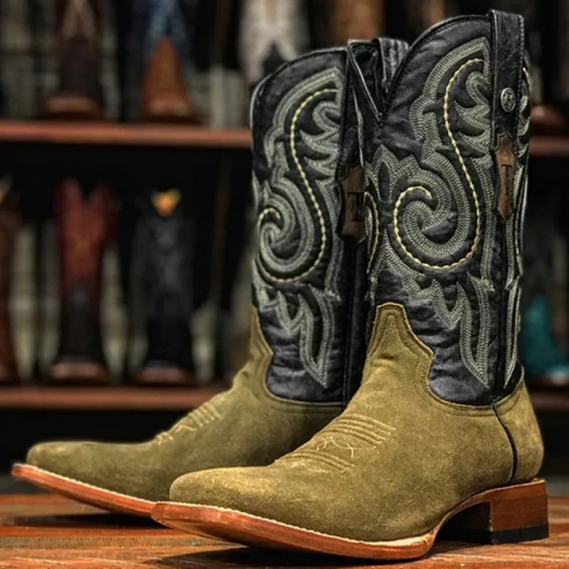 Men's Elegant Boots Tanner Mark Men's Camel Sage Roughout Square Toe Boot