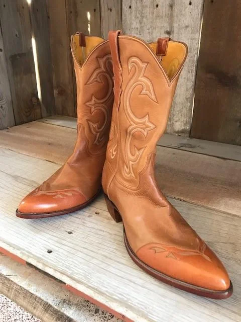 Men's Durable Boots Peanut Calf & Kangaroo w/Wing Tip Tres Outlaws Men's Classic 4137@ Men's Durable Boots Peanut Calf & Kangaroo w/Wing Tip Tres Outlaws Men's Classic 4137@