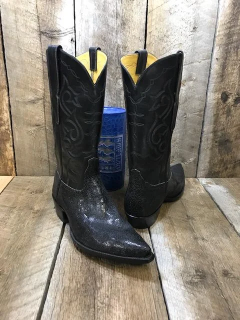Men's Waterproof Boots Black Shaved Stingray Tres Outlaws Men's Classic  Boot 4221