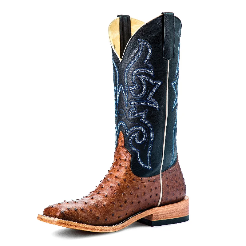 Men's Sporty Boots Horse Power Men's Full Quill Ostrich Square Toe Boots