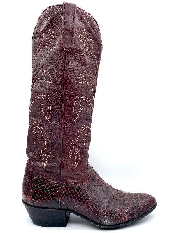 Men's Flexible Shoes Brown Snake & Calf Tres Outlaws Men's Classic -415