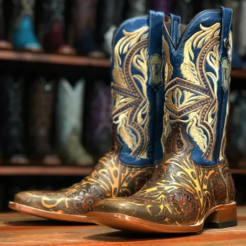 Men's Trendy Shoes Tanner Mark Men's Jungle Saddle Stamp Boots
