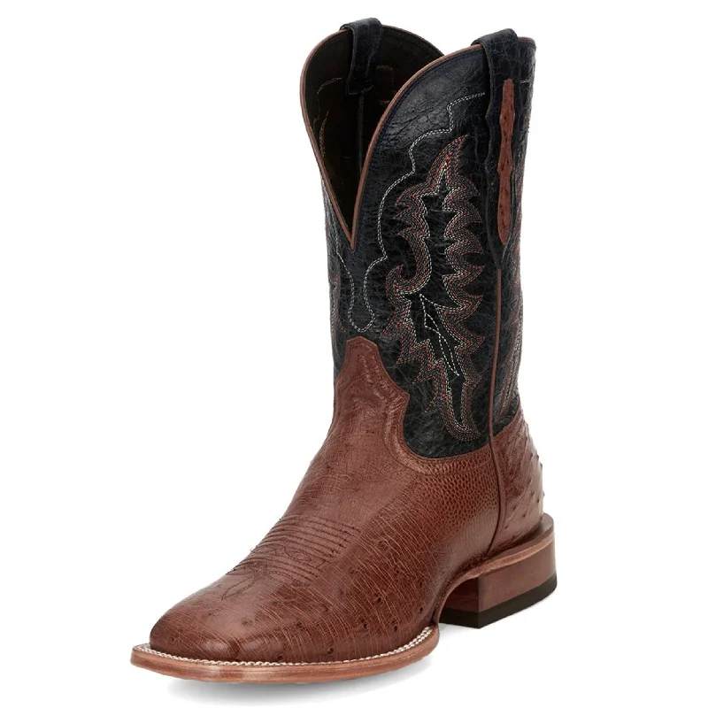 Lightweight Breathable Shoes For Men Tony Lama Men's Brown Ostrich Boots
