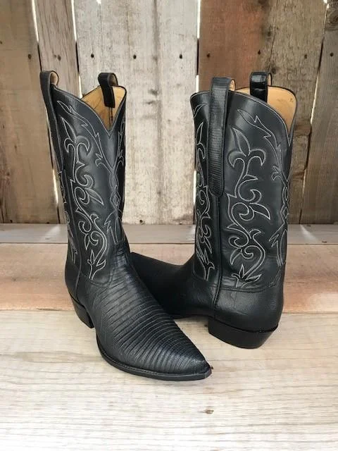 Men's Sporty Boots Black Lizard Tres Outlaws Men's Classic Boot 3825@