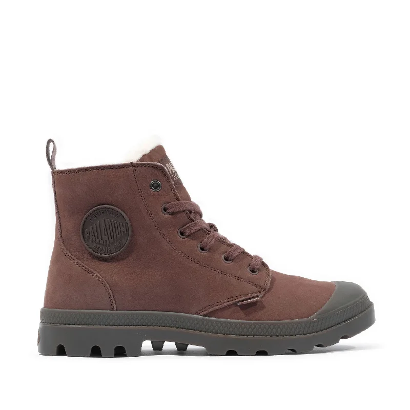 Men's Adaptive Fit Shoes Palladium Men's Pampa Hi Zip WL in Yak Brown