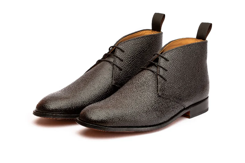 Men's Comfortable Shoes Chukka Boot - Black Grain