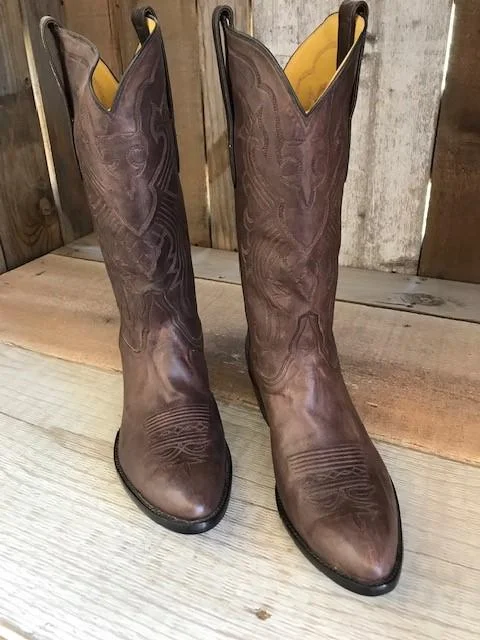 Men's Cushioned Shoes Choco Distressed Calf Tres Outlaws Men's Classic Boot 3628@