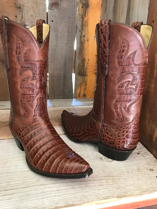 Men's Casual Boots Sport Rust Crocodile  Tres Outlaws Men's Classic Boot  4042*