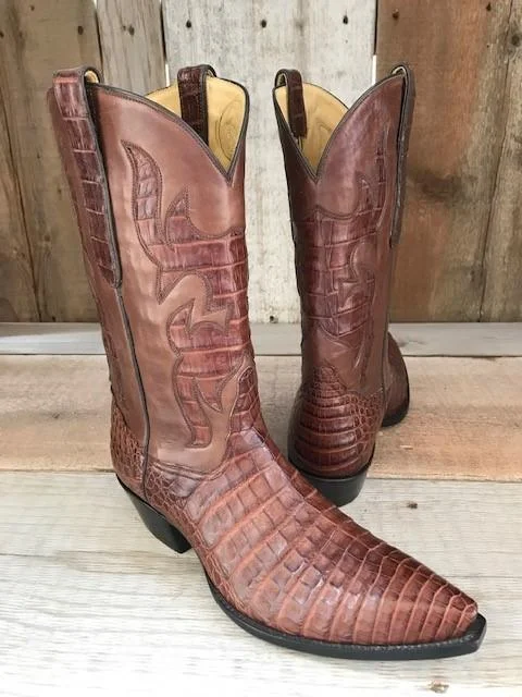 Men's Lightweight Boots Sport Rust Caiman Inlay Tres Outlaws Men's Classic Boot 3788@ Men's Lightweight Boots Sport Rust Caiman Inlay Tres Outlaws Men's Classic Boot 3788@