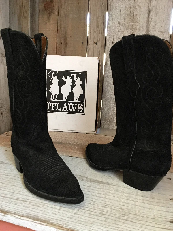 Men's Versatile Shoes Black Suede  Men's Tres Outlaws Boot  3101
