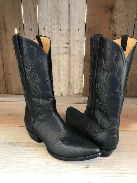 Men's Fashionable Boots Black Lizard Tres Outlaws Men's Classic Boot 4143@