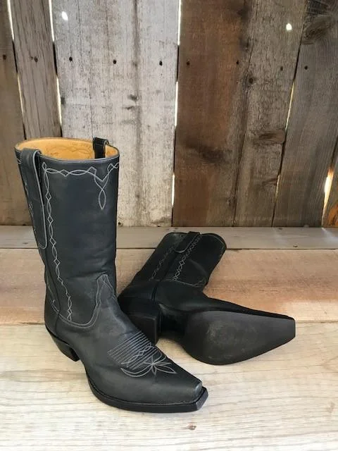Men's Odor-Resistant Shoes Black Distressed Calf Thin Rubber Sole Tres Outlaws Men's Classic Boot 3493 Men's Odor-Resistant Shoes Black Distressed Calf Thin Rubber Sole Tres Outlaws Men's Classic Boot 3493