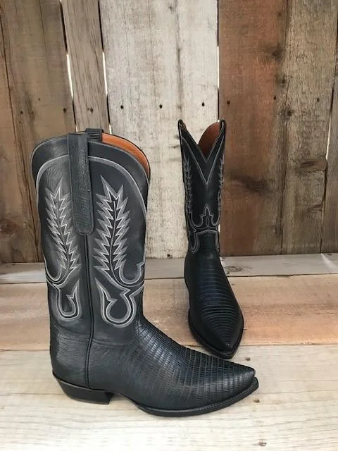 Men's Classic Boots Black Lizard Tres Outlaws Men's Classic Boot 3789@