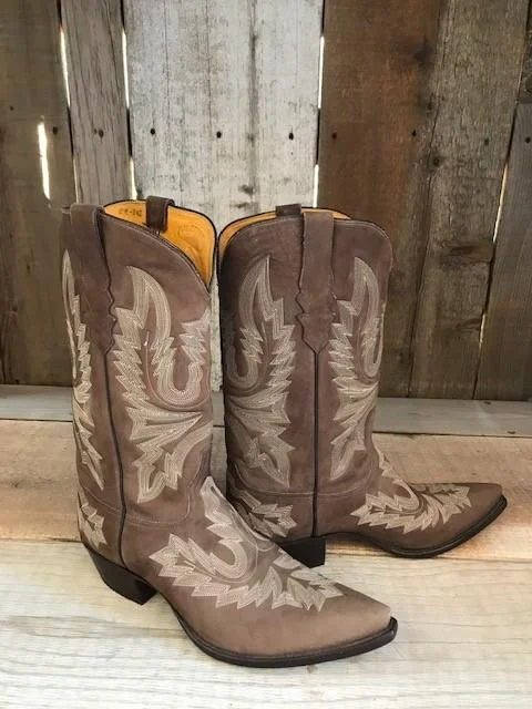 Men's Sporty Shoes Brown Nubuck All Over Stitch Tres Outlaws Men's Classic Boot 4147@ Men's Sporty Shoes Brown Nubuck All Over Stitch Tres Outlaws Men's Classic Boot 4147@