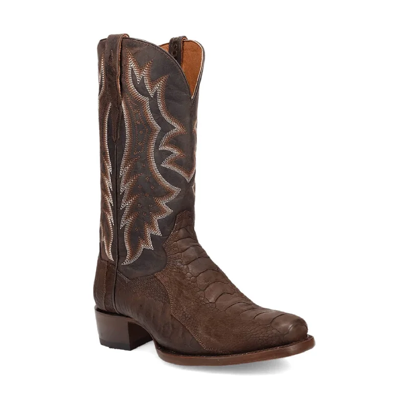 Dan Post Mens Anders Brown Ostrich Leg Cowboy Boots