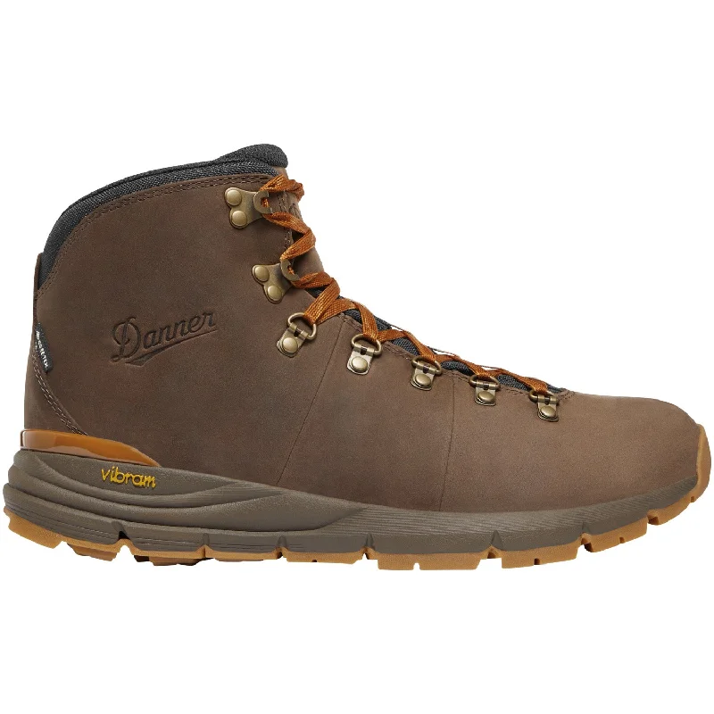 Danner Mens Mountain 600 Leaf GTX Loam Brown/Glazed Ginger Leather Hiking Boots