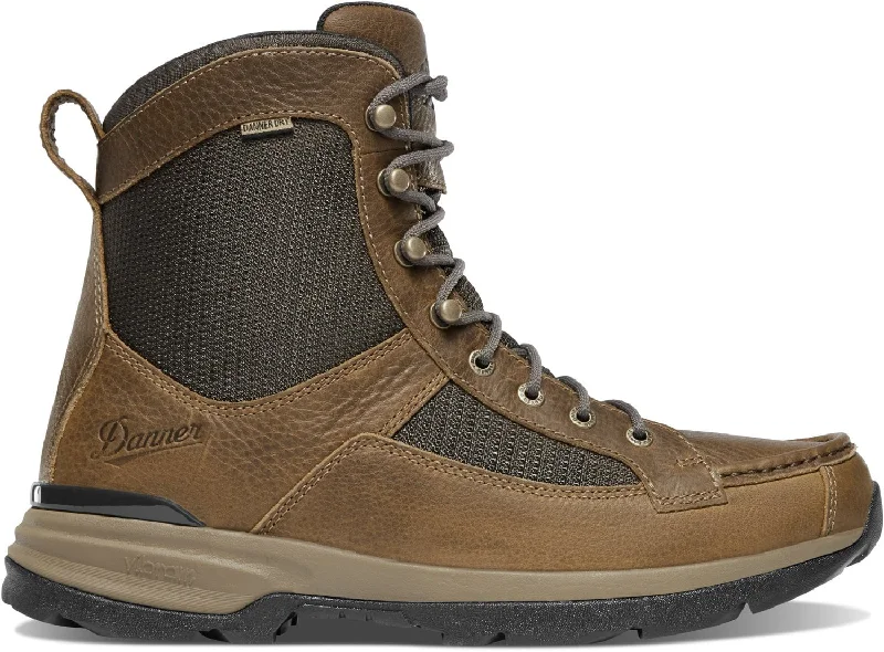 Danner Mens Recurve Moc-Toe Light Brown Leather Hunting Boots