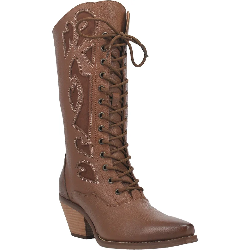 Dingo Womens San Miguel Cowboy Boots Leather Tan