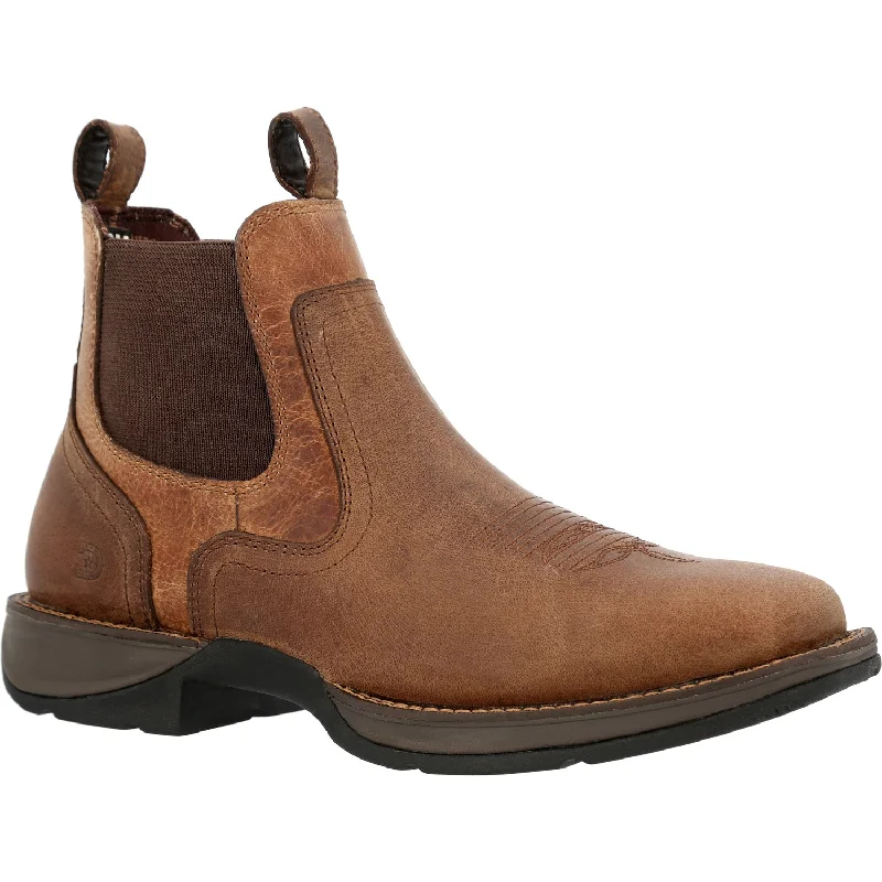 Men's Durable Boots Durango Mens Red Dirt Rebel Old Town Brown/Tan Leather Chelsea Boots