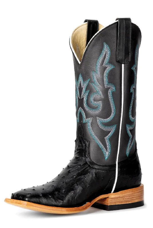 Men's Comfortable Boots Miss Macie Bean Womens Black Ostrich Full Quill Fashion Boots