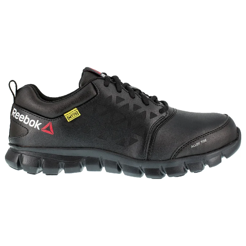 Reebok Womens Black Leather Oxfords Sublite Cushion Work AT