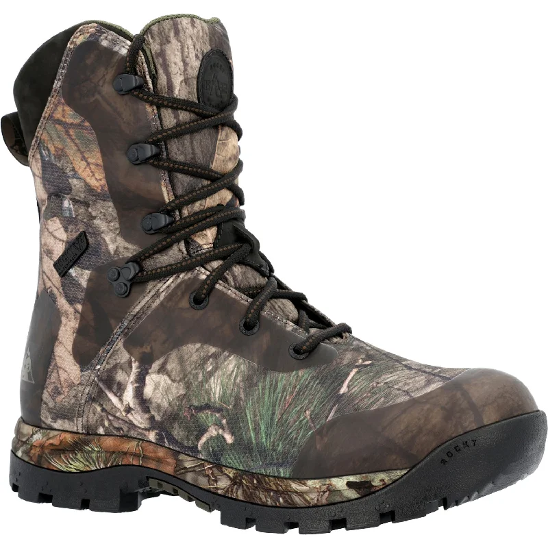 Men's Stylish Boots Rocky Mens Lynx 1000G Mossy Oak Country Cordura Hunting Boots
