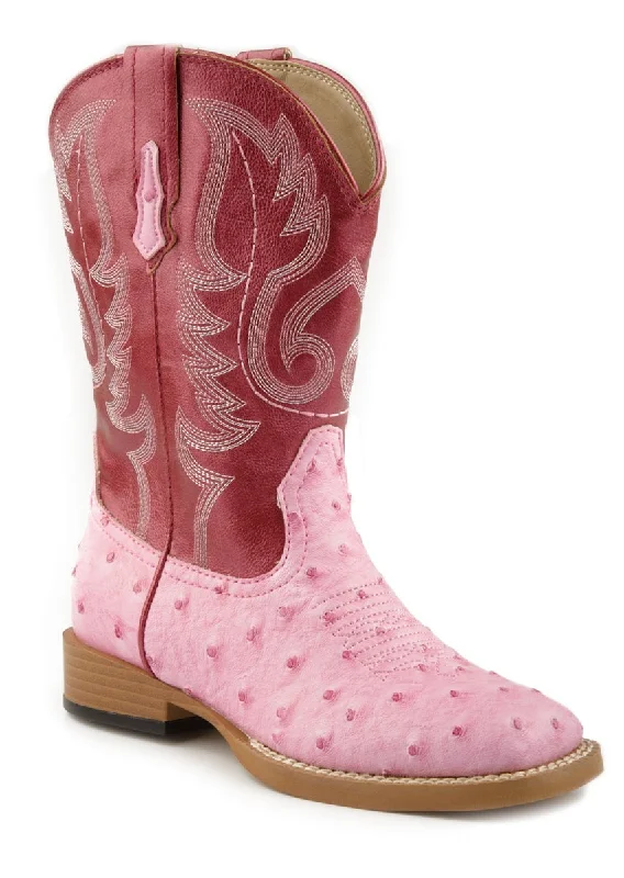 Men's Premium Boots Roper Kids Girls Square Toe Pink Faux Ostrich Leather Comfort Cowboy Boots Men's Premium Boots Roper Kids Girls Square Toe Pink Faux Ostrich Leather Comfort Cowboy Boots